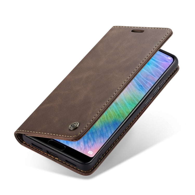 CaseMe-013 Multifunctional Horizontal Flip Leather Case with Card Slot & Holder for Huawei P20(Coffee) - Huawei Cases by CaseMe | Online Shopping South Africa | PMC Jewellery | Buy Now Pay Later Mobicred