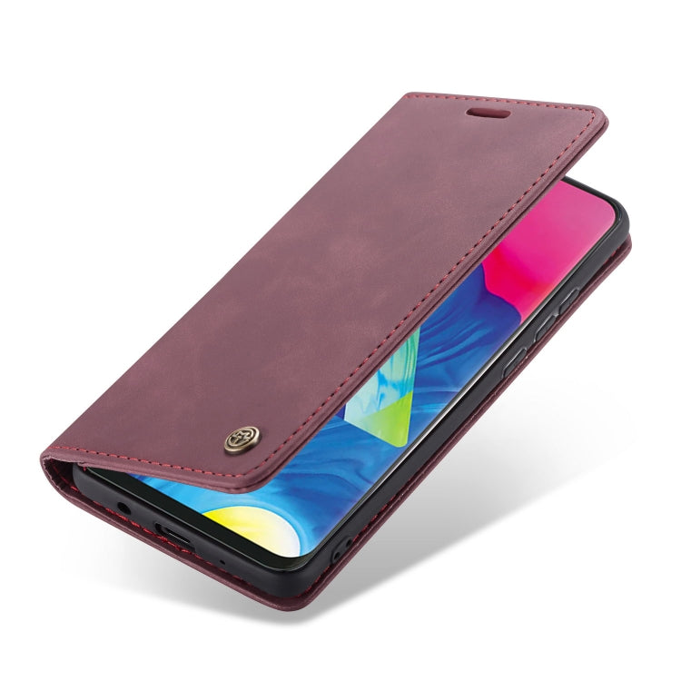 CaseMe-013 Multifunctional Horizontal Flip Leather Case with Card Slot & Holder for Galaxy M10(Wine Red) - Galaxy Phone Cases by CaseMe | Online Shopping South Africa | PMC Jewellery | Buy Now Pay Later Mobicred