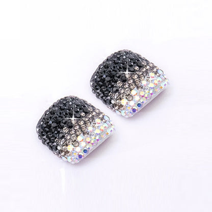 2 PCS Crystal Fake Nail Art Tips Rhinestone Full Cover Toenails Decals Stickers(NO:29) - Nail Stickers by PMC Jewellery | Online Shopping South Africa | PMC Jewellery | Buy Now Pay Later Mobicred