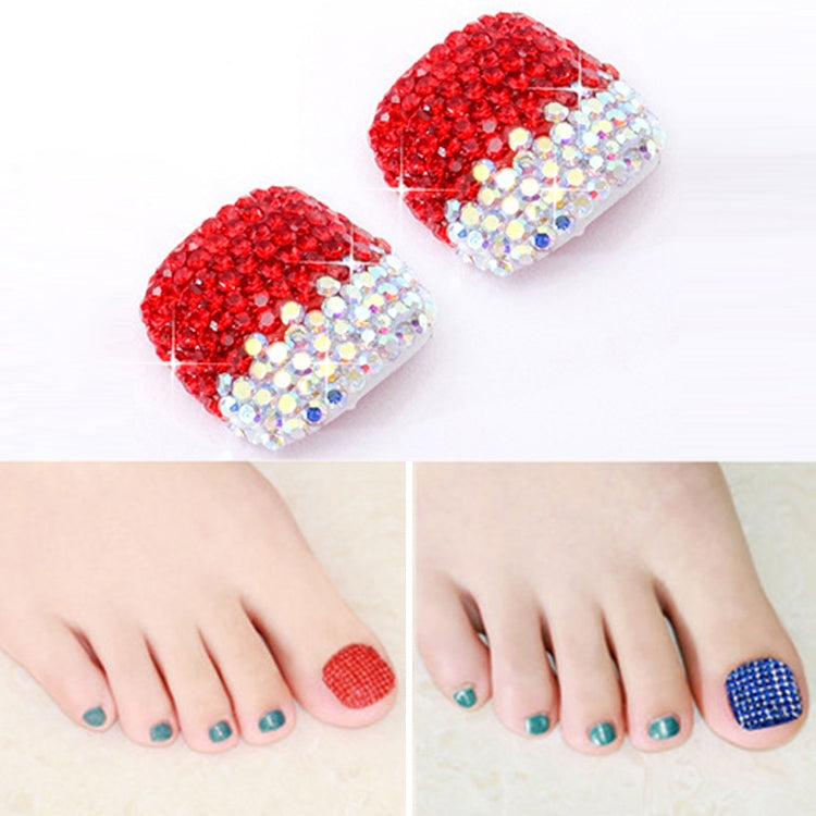 2 PCS Crystal Fake Nail Art Tips Rhinestone Full Cover Toenails Decals Stickers(NO:31) - Nail Stickers by PMC Jewellery | Online Shopping South Africa | PMC Jewellery | Buy Now Pay Later Mobicred