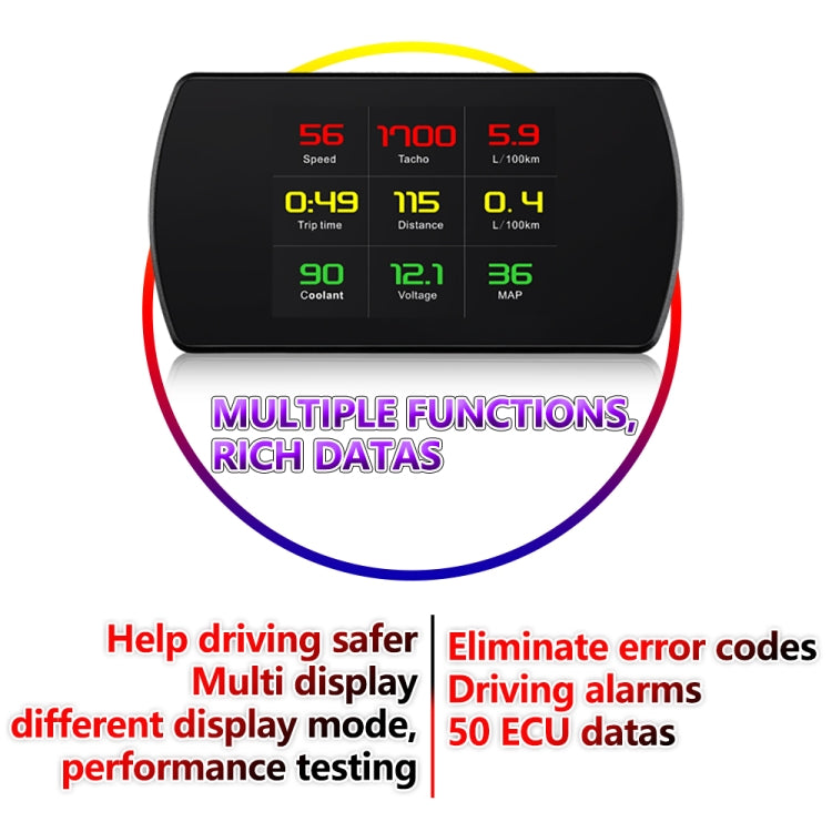 P12 Car HUD Head-up Display OBD2 Fault Code Elimination - Head Up Display System by PMC Jewellery | Online Shopping South Africa | PMC Jewellery | Buy Now Pay Later Mobicred