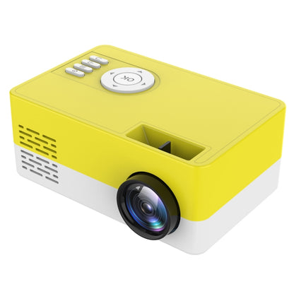 J15 1920 x 1080P HD Household Mini LED Projector with Tripod Mount Support AV / HDMI x 1 / USB x1 / TF x 1, Plug Type:US Plug(Yellow White) - Mini Projector by PMC Jewellery | Online Shopping South Africa | PMC Jewellery | Buy Now Pay Later Mobicred