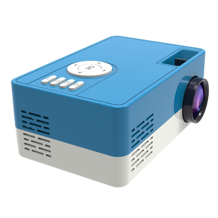 J15 1920 x 1080P HD Household Mini LED Projector with Tripod Mount Support AV / HDMI x 1 / USB x1 / TF x 1, Plug Type:AU Plug(Blue White) - Mini Projector by PMC Jewellery | Online Shopping South Africa | PMC Jewellery | Buy Now Pay Later Mobicred