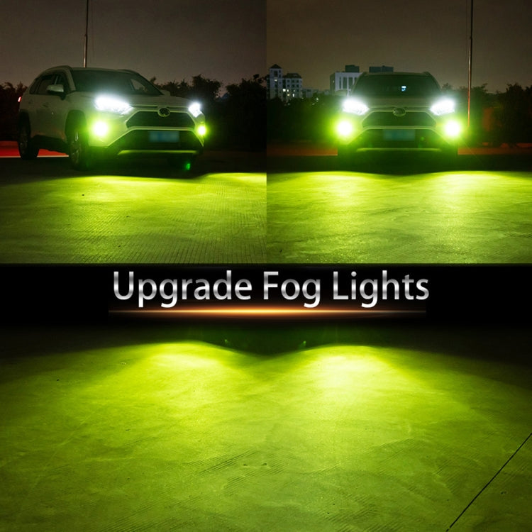 9005 2 PCS DC12-24V / 8.6W Car Double Colors Fog Lights with 24LEDs SMD-3030 & Constant Current, Bag Packaging(White Light + Lime Light) - Fog / Driving Lights by PMC Jewellery | Online Shopping South Africa | PMC Jewellery | Buy Now Pay Later Mobicred