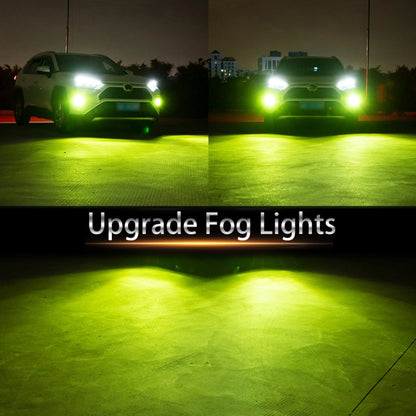 9006 2 PCS DC12-24V / 8.6W Car Double Colors Fog Lights with 24LEDs SMD-3030 & Constant Current, Bag Packaging(White Light + Lime Light) - Fog / Driving Lights by PMC Jewellery | Online Shopping South Africa | PMC Jewellery | Buy Now Pay Later Mobicred