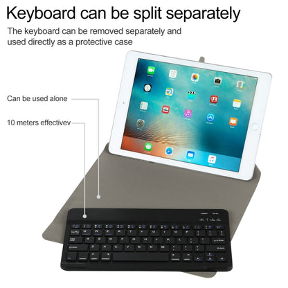 Universal Detachable Bluetooth Keyboard + Leather Tablet Case without Touchpad for iPad 9-10 inch, Specification:Black Keyboard(Blue) - Universal by PMC Jewellery | Online Shopping South Africa | PMC Jewellery