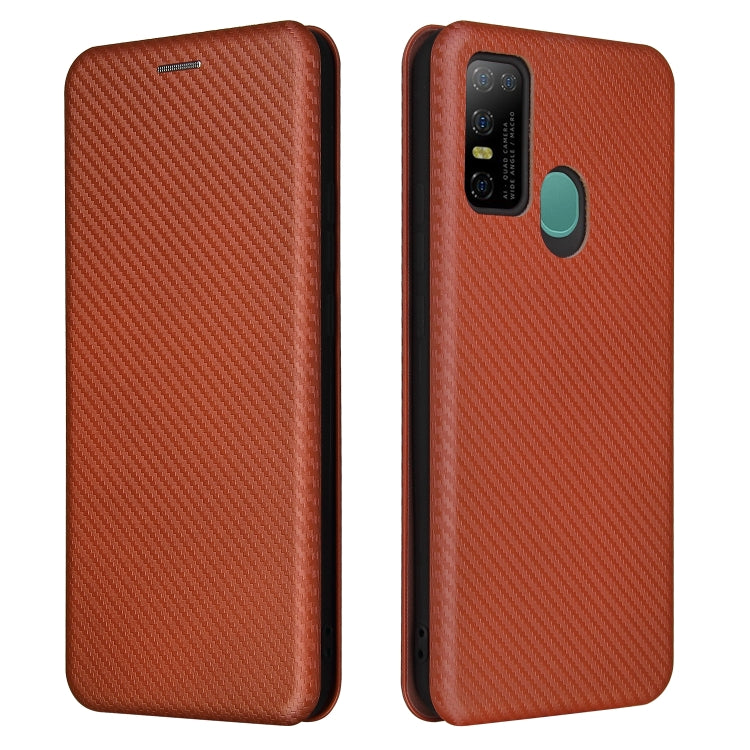 For DOOGEE N30 Carbon Fiber Texture Horizontal Flip TPU + PC + PU Leather Case with Card Slot(Brown) - More Brand by PMC Jewellery | Online Shopping South Africa | PMC Jewellery | Buy Now Pay Later Mobicred