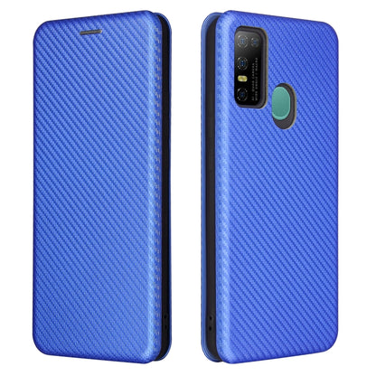 For DOOGEE N30 Carbon Fiber Texture Horizontal Flip TPU + PC + PU Leather Case with Card Slot(Blue) - More Brand by PMC Jewellery | Online Shopping South Africa | PMC Jewellery | Buy Now Pay Later Mobicred