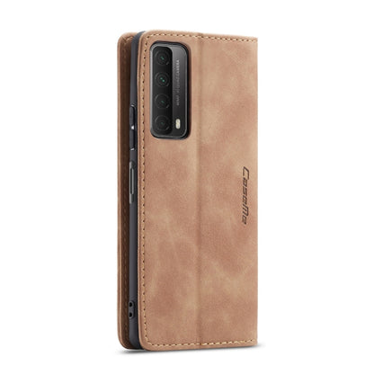 For Huawei P Smart 2021 CaseMe-013 Multifunctional Retro Frosted Horizontal Flip Leather Case with Card Slot & Holder & Wallet(Brown) - Huawei Cases by CaseMe | Online Shopping South Africa | PMC Jewellery | Buy Now Pay Later Mobicred