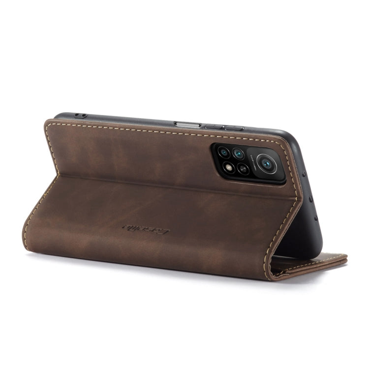 For Xiaomi Mi 10T 5G / 10T Pro 5G CaseMe-013 Multifunctional Retro Frosted Horizontal Flip Leather Case with Card Slot & Holder & Wallet(Coffee) - Xiaomi Cases by CaseMe | Online Shopping South Africa | PMC Jewellery | Buy Now Pay Later Mobicred