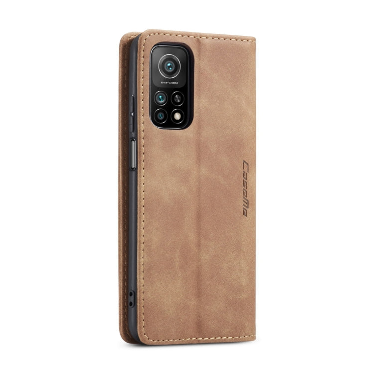 For Xiaomi Mi 10T 5G / 10T Pro 5G CaseMe-013 Multifunctional Retro Frosted Horizontal Flip Leather Case with Card Slot & Holder & Wallet(Brown) - Xiaomi Cases by CaseMe | Online Shopping South Africa | PMC Jewellery | Buy Now Pay Later Mobicred