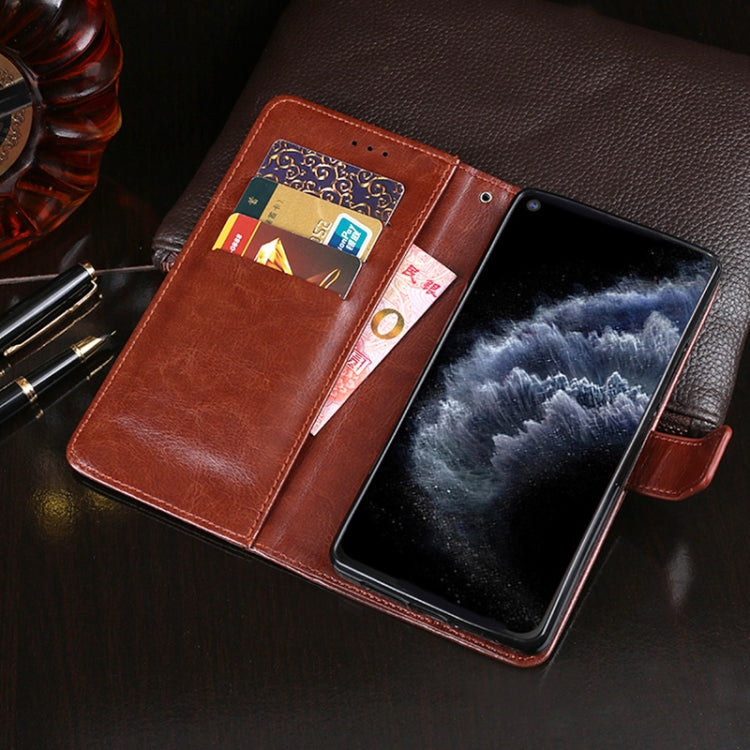 For Cubot C30 idewei Crazy Horse Texture Horizontal Flip Leather Case with Holder & Card Slots & Wallet(Dark Blue) - More Brand by idewei | Online Shopping South Africa | PMC Jewellery | Buy Now Pay Later Mobicred