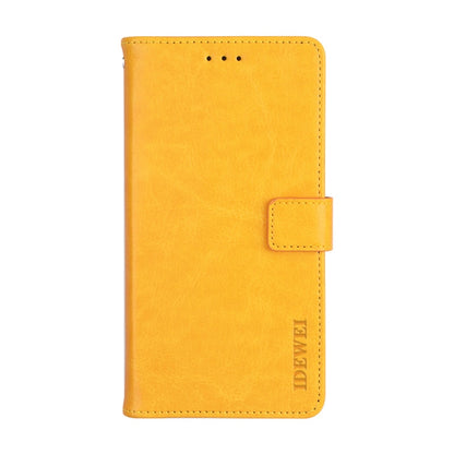 For Cubot C30 idewei Crazy Horse Texture Horizontal Flip Leather Case with Holder & Card Slots & Wallet(Yellow) - More Brand by idewei | Online Shopping South Africa | PMC Jewellery | Buy Now Pay Later Mobicred