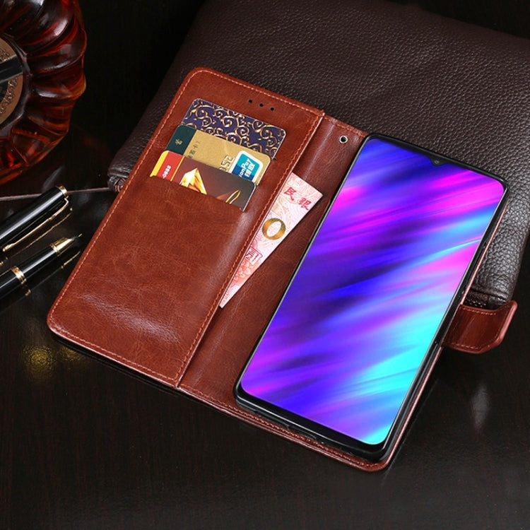 For Meizu M10 idewei Crazy Horse Texture Horizontal Flip Leather Case with Holder & Card Slots & Wallet(Black) - Meizu by idewei | Online Shopping South Africa | PMC Jewellery | Buy Now Pay Later Mobicred