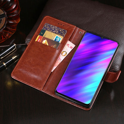 For Meizu M10 idewei Crazy Horse Texture Horizontal Flip Leather Case with Holder & Card Slots & Wallet(Dark Blue) - Meizu by idewei | Online Shopping South Africa | PMC Jewellery | Buy Now Pay Later Mobicred