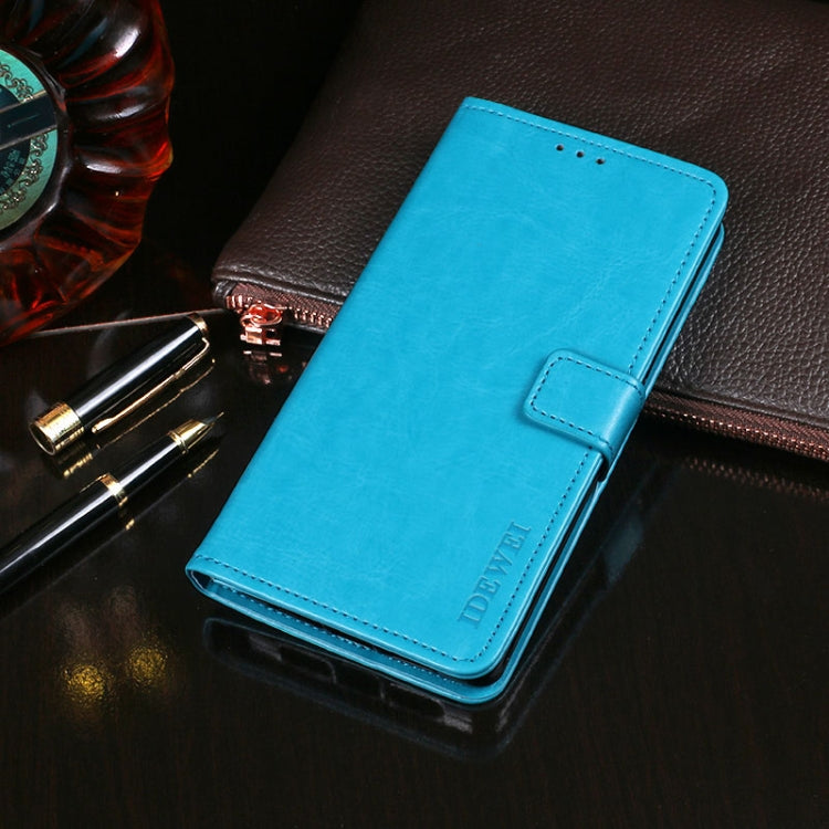 For Meizu M10 idewei Crazy Horse Texture Horizontal Flip Leather Case with Holder & Card Slots & Wallet(Sky Blue) - Meizu by idewei | Online Shopping South Africa | PMC Jewellery | Buy Now Pay Later Mobicred