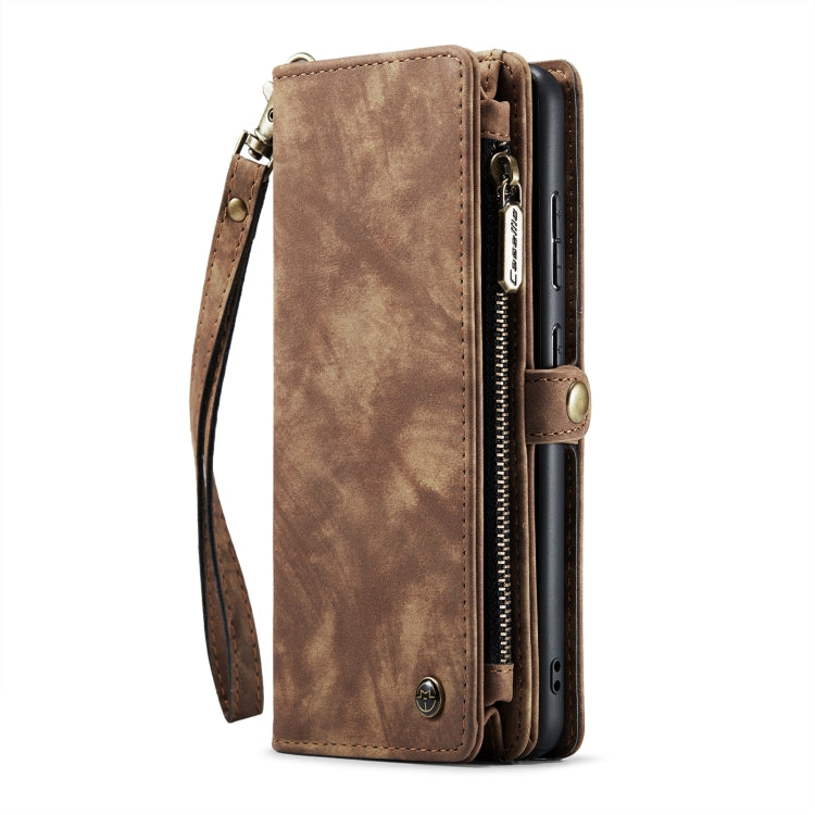 For Samsung Galaxy S21+ 5G CaseMe-008 Detachable Multifunctional Flip Leather Phone Case(Brown) - Galaxy S21+ 5G Cases by CaseMe | Online Shopping South Africa | PMC Jewellery | Buy Now Pay Later Mobicred