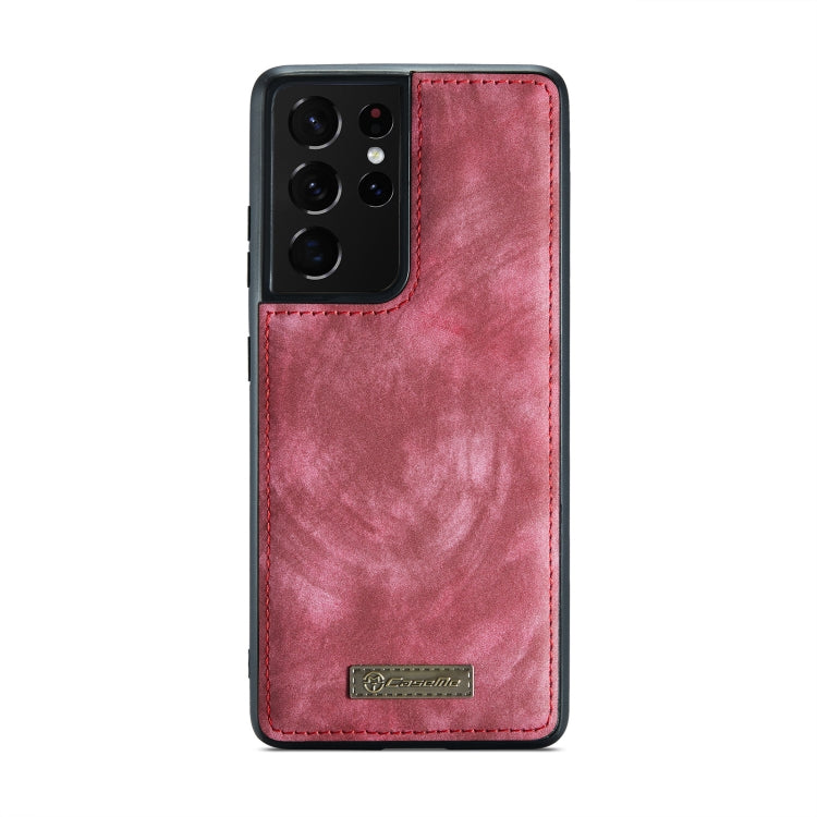 For Samsung Galaxy S21 Ultra 5G CaseMe Detachable Multifunctional Horizontal Flip Leather Case, with Card Slot & Holder & Zipper Wallet & Photo Frame(Red) - Galaxy S21 Ultra 5G Cases by CaseMe | Online Shopping South Africa | PMC Jewellery | Buy Now Pay Later Mobicred