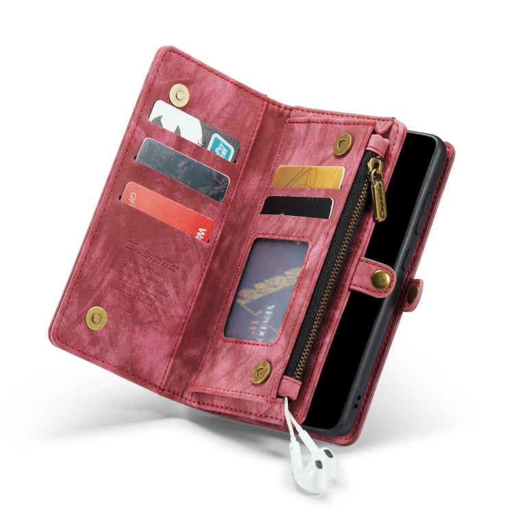 For Samsung Galaxy S21 Ultra 5G CaseMe Detachable Multifunctional Horizontal Flip Leather Case, with Card Slot & Holder & Zipper Wallet & Photo Frame(Red) - Galaxy S21 Ultra 5G Cases by CaseMe | Online Shopping South Africa | PMC Jewellery | Buy Now Pay Later Mobicred