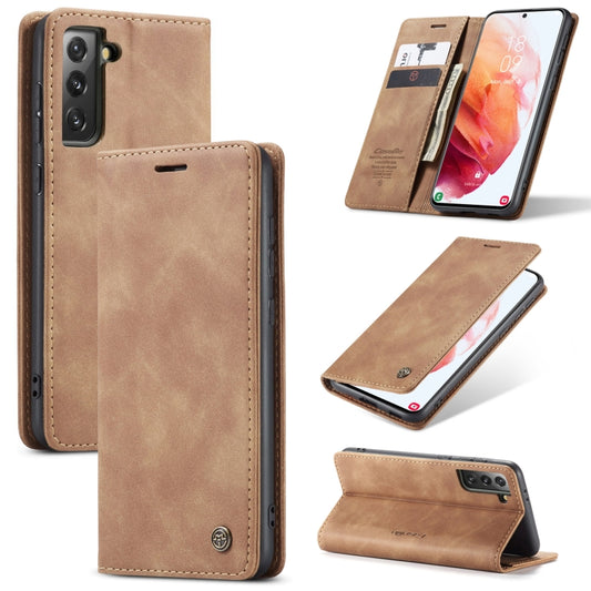 For Samsung Galaxy S21+ 5G CaseMe 013 Multifunctional Horizontal Flip Leather Case with Holder & Card Slot & Wallet(Brown) - Galaxy S21+ 5G Cases by CaseMe | Online Shopping South Africa | PMC Jewellery | Buy Now Pay Later Mobicred