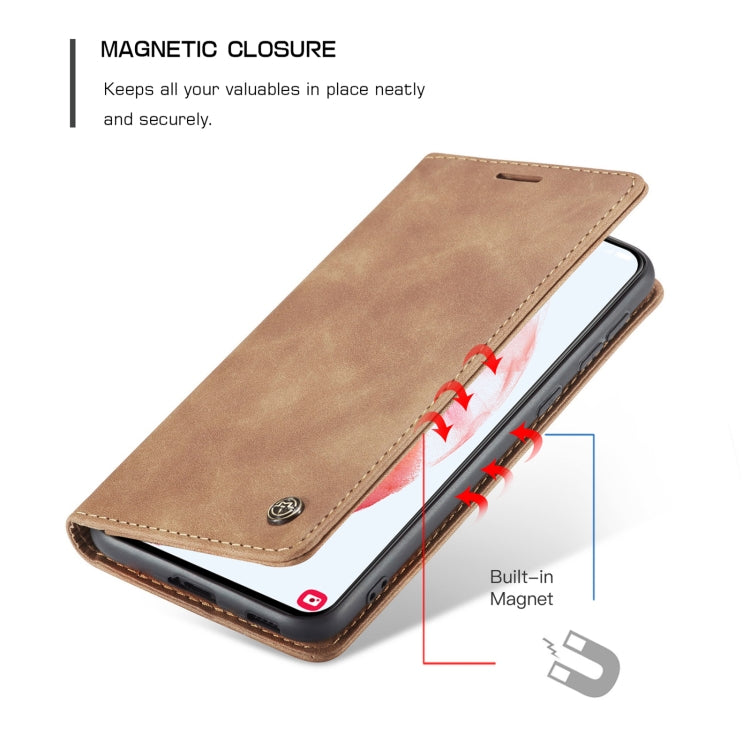 For Samsung Galaxy S21+ 5G CaseMe 013 Multifunctional Horizontal Flip Leather Case with Holder & Card Slot & Wallet(Brown) - Galaxy S21+ 5G Cases by CaseMe | Online Shopping South Africa | PMC Jewellery | Buy Now Pay Later Mobicred