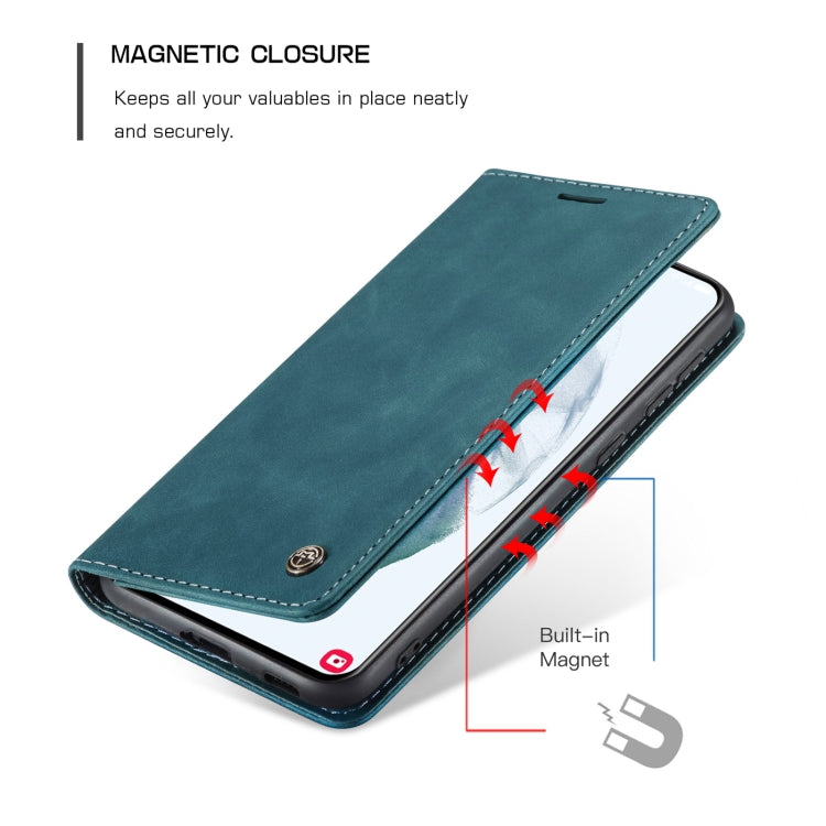 For Samsung Galaxy S21+ 5G CaseMe 013 Multifunctional Horizontal Flip Leather Case with Holder & Card Slot & Wallet(Blue) - Galaxy S21+ 5G Cases by CaseMe | Online Shopping South Africa | PMC Jewellery | Buy Now Pay Later Mobicred