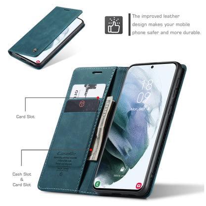 For Samsung Galaxy S21+ 5G CaseMe 013 Multifunctional Horizontal Flip Leather Case with Holder & Card Slot & Wallet(Blue) - Galaxy S21+ 5G Cases by CaseMe | Online Shopping South Africa | PMC Jewellery | Buy Now Pay Later Mobicred