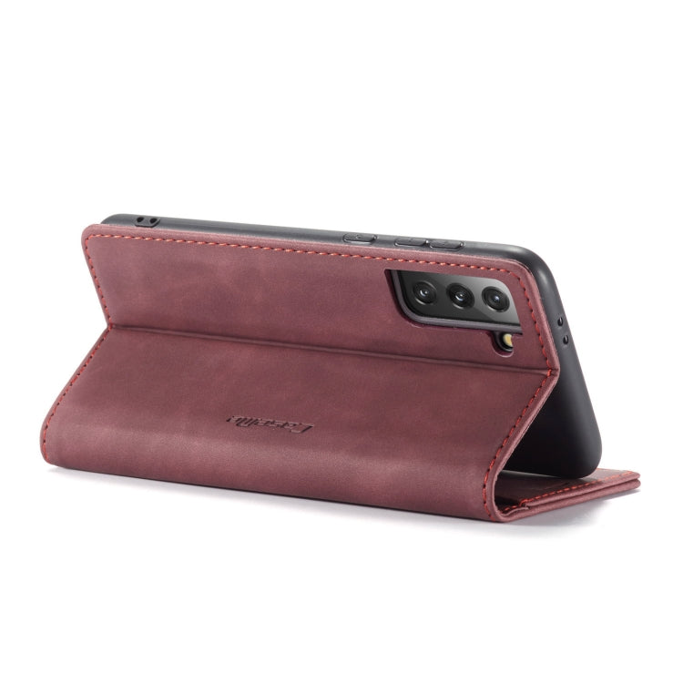 For Samsung Galaxy S21+ 5G CaseMe 013 Multifunctional Horizontal Flip Leather Case with Holder & Card Slot & Wallet(Wine Red) - Galaxy S21+ 5G Cases by CaseMe | Online Shopping South Africa | PMC Jewellery | Buy Now Pay Later Mobicred