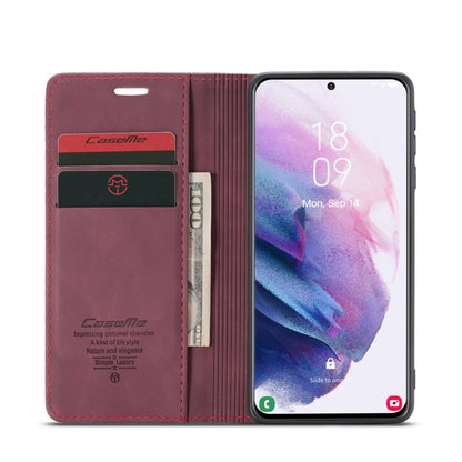 For Samsung Galaxy S21+ 5G CaseMe 013 Multifunctional Horizontal Flip Leather Case with Holder & Card Slot & Wallet(Wine Red) - Galaxy S21+ 5G Cases by CaseMe | Online Shopping South Africa | PMC Jewellery | Buy Now Pay Later Mobicred