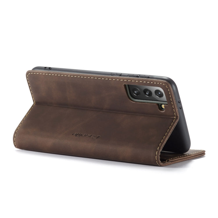 For Samsung Galaxy S21+ 5G CaseMe 013 Multifunctional Horizontal Flip Leather Case with Holder & Card Slot & Wallet(Coffee) - Galaxy S21+ 5G Cases by CaseMe | Online Shopping South Africa | PMC Jewellery | Buy Now Pay Later Mobicred