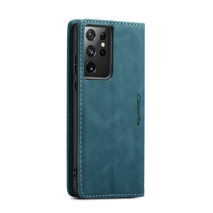 For Samsung Galaxy S21 Ultra 5G CaseMe 013 Multifunctional Horizontal Flip Leather Case with Holder & Card Slot & Wallet(Blue) - Galaxy S21 Ultra 5G Cases by CaseMe | Online Shopping South Africa | PMC Jewellery | Buy Now Pay Later Mobicred