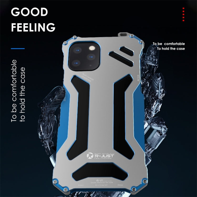 For iPhone 11 R-JUST Shockproof Dustproof Armor Metal Protective Case(Blue) - iPhone 11 Cases by R-JUST | Online Shopping South Africa | PMC Jewellery