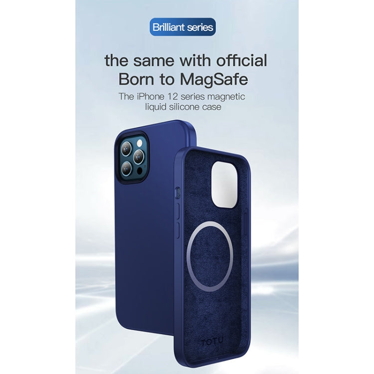 For iPhone 12 mini TOTUDESIGN AA-159 Brilliant Series MagSafe Liquid Silicone Protective Case (Black) - iPhone 12 mini Cases by TOTUDESIGN | Online Shopping South Africa | PMC Jewellery