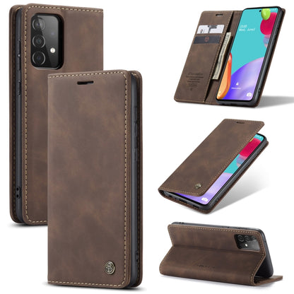 For Samsung Galaxy A52 5G / 4G CaseMe 013 Multifunctional Horizontal Flip Leather Case with Holder & Card Slot & Wallet(Coffee) - Galaxy Phone Cases by CaseMe | Online Shopping South Africa | PMC Jewellery | Buy Now Pay Later Mobicred