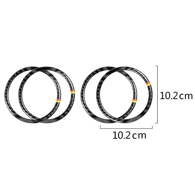 4 PCS Car Carbon Fiber Door Horn Ring Decorative Sticker for Mercedes-Benz C Class W205 C180 C200 C300 GLC, Left and Right Drive Universal(Solid Color) - Car Interior Mouldings by PMC Jewellery | Online Shopping South Africa | PMC Jewellery | Buy Now Pay Later Mobicred