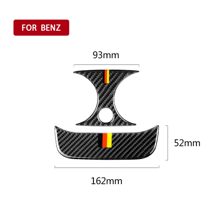 Car Carbon Fiber Rear Air Outlet Set Decorative Sticker for Mercedes-Benz C Class W205 C180 C200 C300 GLC, Left and Right Drive Universal(German Color) - Car Interior Mouldings by PMC Jewellery | Online Shopping South Africa | PMC Jewellery | Buy Now Pay Later Mobicred