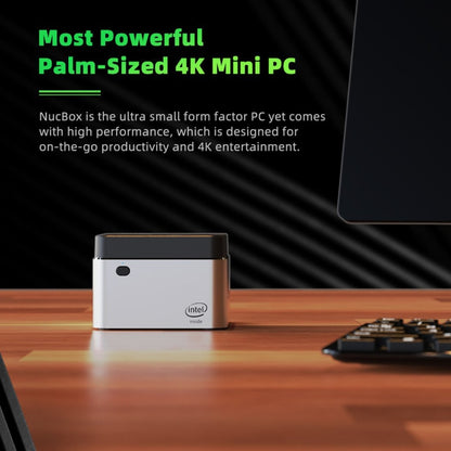 GMK NucBox Windows 10 System Mini PC, Intel Celeron J4125 Quad Core 64bit 14nm 2GHz-2.7GHz, Support WiFi & Bluetooth & RJ45, 8GB+256GB, UK Plug - Windows Mini PCs by PMC Jewellery | Online Shopping South Africa | PMC Jewellery | Buy Now Pay Later Mobicred