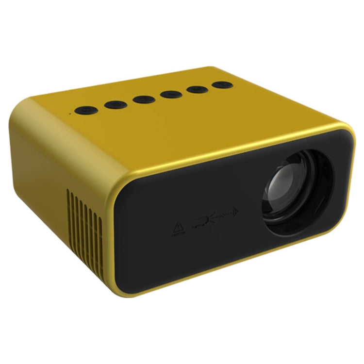 T500 1920x1080P 80 Lumens Portable Mini Home Theater LED HD Digital Projector Without Remote Control & Adaptor(Yellow) - LED Projector by PMC Jewellery | Online Shopping South Africa | PMC Jewellery | Buy Now Pay Later Mobicred