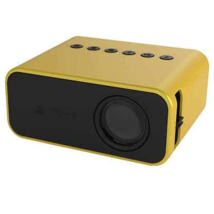 T500 1920x1080P 80 Lumens Portable Mini Home Theater LED HD Digital Projector Without Remote Control & Adaptor(Yellow) - LED Projector by PMC Jewellery | Online Shopping South Africa | PMC Jewellery | Buy Now Pay Later Mobicred