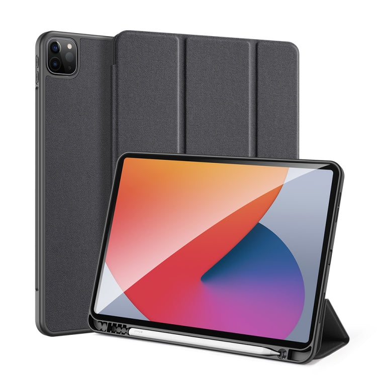 For iPad Pro 11 2022 / 2021 / 2020 DUX DUCIS Domo Series Horizontal Flip Magnetic TPU + PU Leather Tablet Case with Three-folding Holder & Pen Slot & Sleep / Wake-up Function(Black) - iPad Pro 11 (2022/2021) Cases by DUX DUCIS | Online Shopping South Africa | PMC Jewellery | Buy Now Pay Later Mobicred