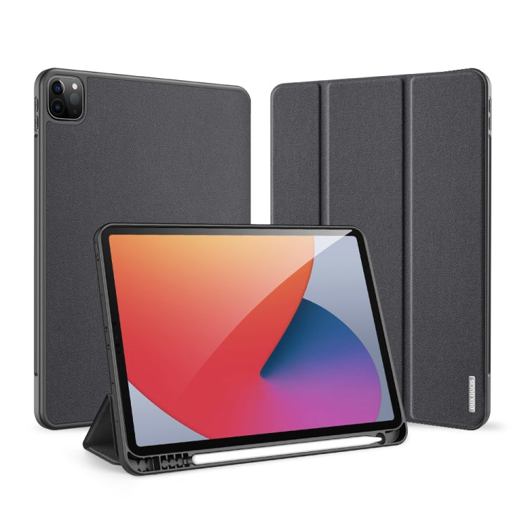 For iPad Pro 11 2022 / 2021 / 2020 DUX DUCIS Domo Series Horizontal Flip Magnetic TPU + PU Leather Tablet Case with Three-folding Holder & Pen Slot & Sleep / Wake-up Function(Black) - iPad Pro 11 (2022/2021) Cases by DUX DUCIS | Online Shopping South Africa | PMC Jewellery | Buy Now Pay Later Mobicred