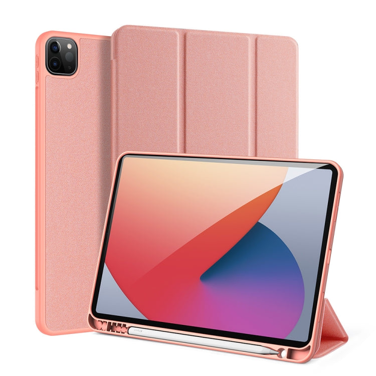 For iPad Pro 11 2022 / 2021 / 2020 DUX DUCIS Domo Series Horizontal Flip Magnetic TPU + PU Leather Tablet Case with Three-folding Holder & Pen Slot & Sleep / Wake-up Function(Pink) - iPad Pro 11 (2022/2021) Cases by DUX DUCIS | Online Shopping South Africa | PMC Jewellery | Buy Now Pay Later Mobicred