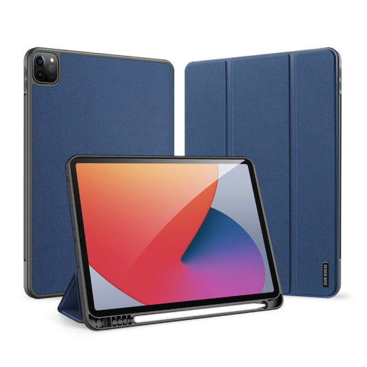 For iPad Pro 11 2022 / 2021 / 2020 DUX DUCIS Domo Series Horizontal Flip Magnetic TPU + PU Leather Tablet Case with Three-folding Holder & Pen Slot & Sleep / Wake-up Function(Blue) - iPad Pro 11 (2022/2021) Cases by DUX DUCIS | Online Shopping South Africa | PMC Jewellery | Buy Now Pay Later Mobicred