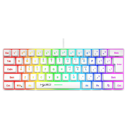 HXSJ V700 61 Keys RGB Lighting Gaming Wired Keyboard (White) - Wired Keyboard by HXSJ | Online Shopping South Africa | PMC Jewellery | Buy Now Pay Later Mobicred