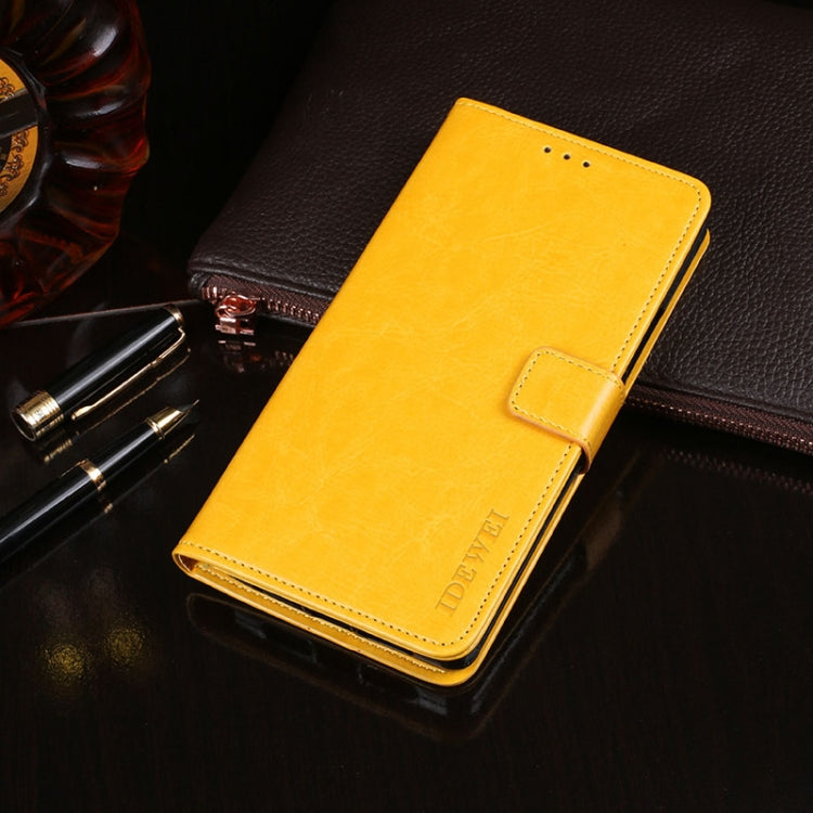 For Meizu 18 Pro idewei Crazy Horse Texture Horizontal Flip Leather Case with Holder & Card Slots & Wallet(Yellow) - Meizu by idewei | Online Shopping South Africa | PMC Jewellery | Buy Now Pay Later Mobicred