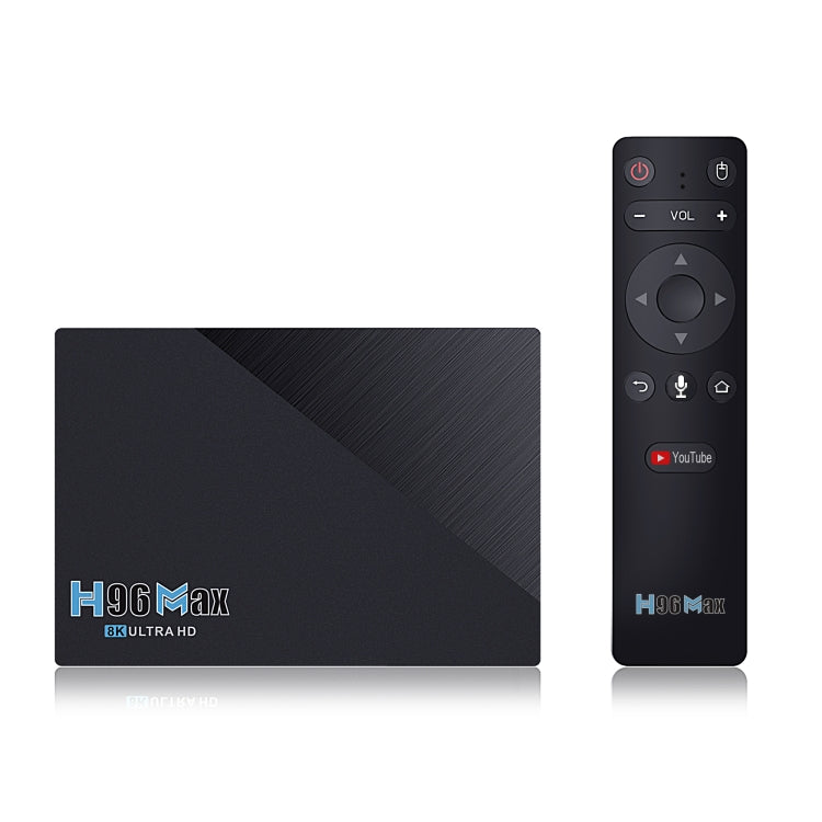 H96 Max 8K Smart TV BOX Android 11.0 Media Player with Remote Control, Quad Core RK3566, RAM: 4GB, ROM: 32GB, Dual Frequency 2.4GHz WiFi / 5G, Plug Type:UK Plug - RK3566 by PMC Jewellery | Online Shopping South Africa | PMC Jewellery | Buy Now Pay Later Mobicred