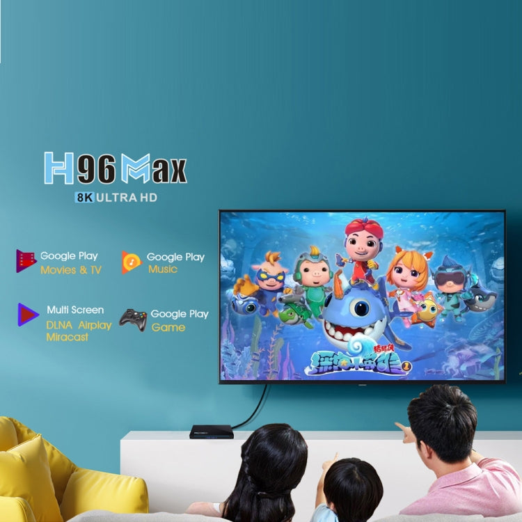 H96 Max 8K Smart TV BOX Android 11.0 Media Player with Remote Control, Quad Core RK3566, RAM: 8GB, ROM: 64GB, Dual Frequency 2.4GHz WiFi / 5G, Plug Type:AU Plug - RK3566 by PMC Jewellery | Online Shopping South Africa | PMC Jewellery | Buy Now Pay Later Mobicred