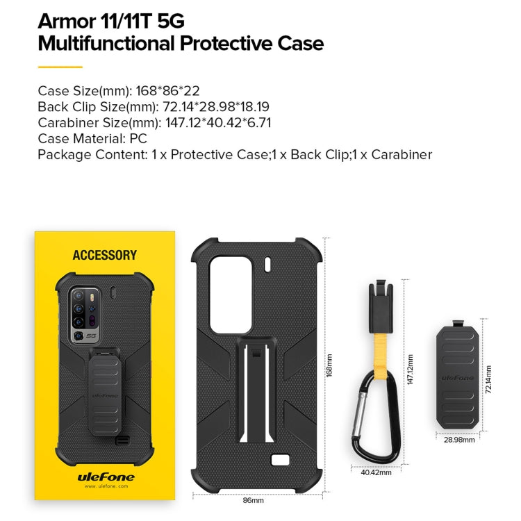 For Ulefone Armor 11 5G / Armor 11T 5G Original Ulefone Multifunctional TPU + PC Protective Case with Back Clip & Carabiner - More Brand by Ulefone | Online Shopping South Africa | PMC Jewellery | Buy Now Pay Later Mobicred