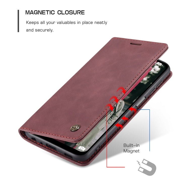 For Samsung Galaxy A12 CaseMe 013 Multifunctional Horizontal Flip Leather Case with Holder & Card Slot & Wallet(Wine Red) - Galaxy Phone Cases by CaseMe | Online Shopping South Africa | PMC Jewellery | Buy Now Pay Later Mobicred