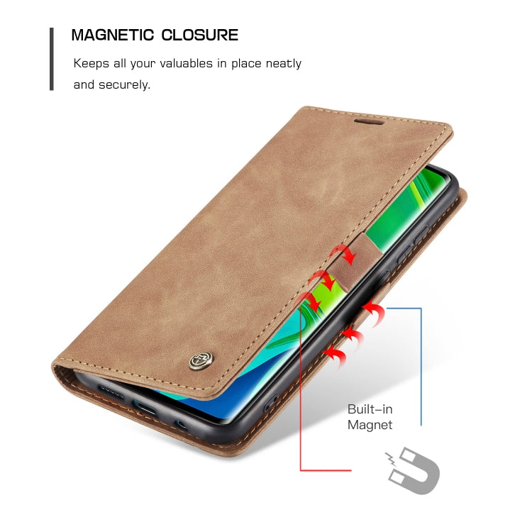 For Xiaomi CC9 Pro CaseMe 013 Multifunctional Horizontal Flip Leather Case with Holder & Card Slot & Wallet(Brown) - Xiaomi Cases by CaseMe | Online Shopping South Africa | PMC Jewellery | Buy Now Pay Later Mobicred